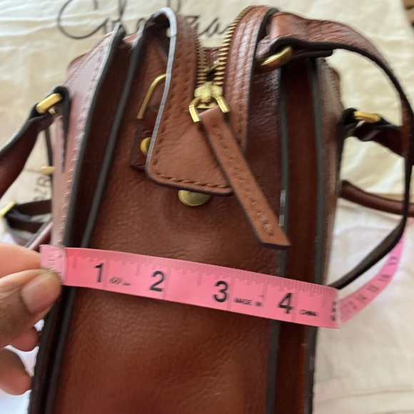 Fossil Rich Brown Leather Satchel - Picture 5 of 7